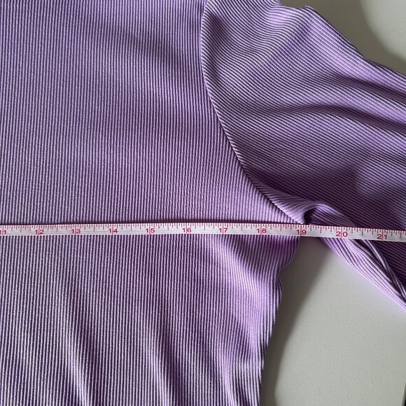 XL Slim Fit Simons Lilac Purple Ribbed Turtleneck - Picture 8 of 10
